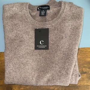 C by Bloomingdale's Cashmere Crewneck Sweater Heathered Muted Brown
